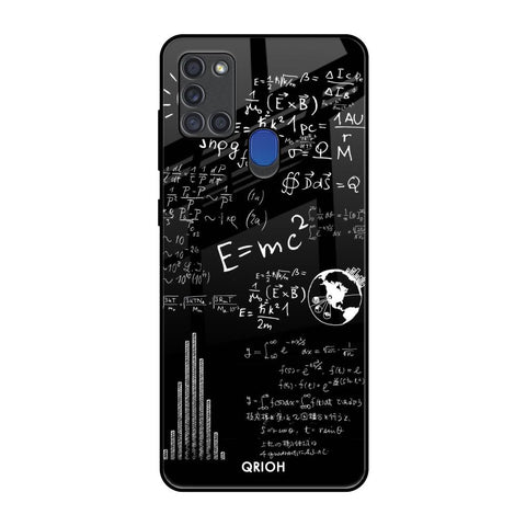 Funny Math Samsung A21s Glass Back Cover Online