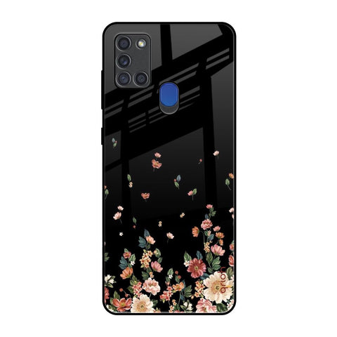 Floating Floral Print Samsung A21s Glass Back Cover Online