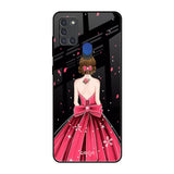 Fashion Princess Samsung A21s Glass Back Cover Online