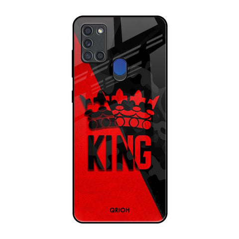 I Am A King Samsung A21s Glass Back Cover Online