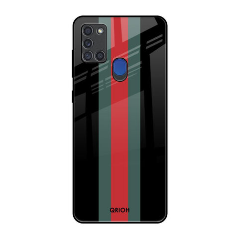 Vertical Stripes Samsung A21s Glass Back Cover Online