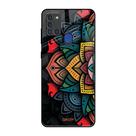 Retro Gorgeous Flower Samsung A21s Glass Back Cover Online