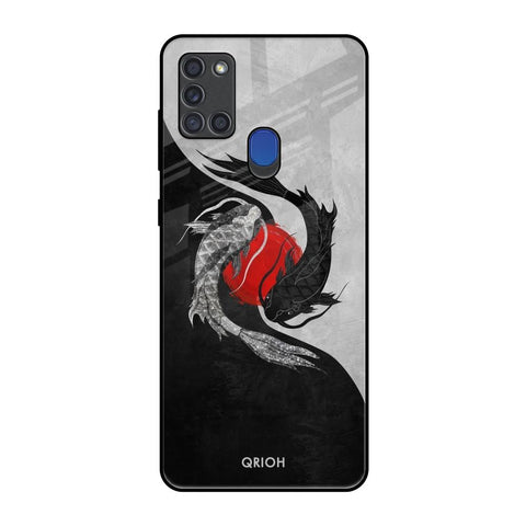Japanese Art Samsung A21s Glass Back Cover Online