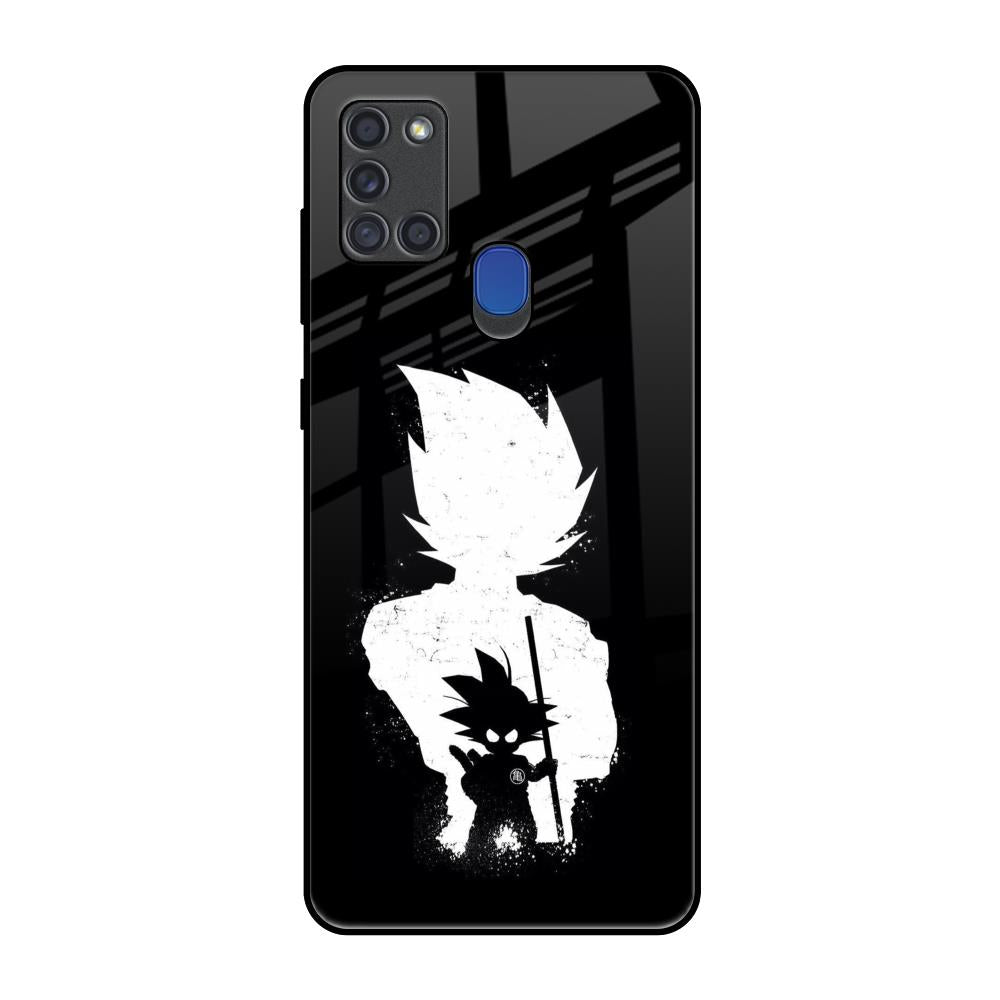 Monochrome Goku Samsung A21s Glass Back Cover Online