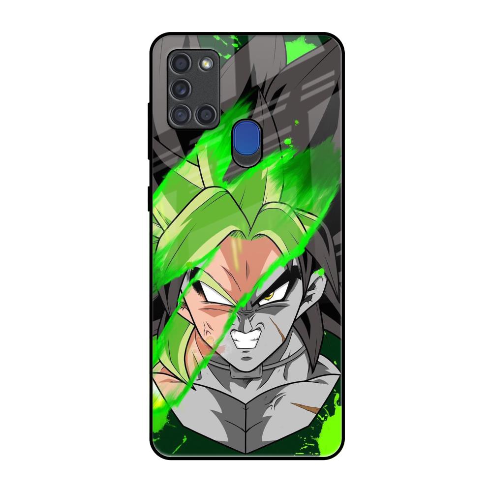 Anime Green Splash Samsung A21s Glass Back Cover Online