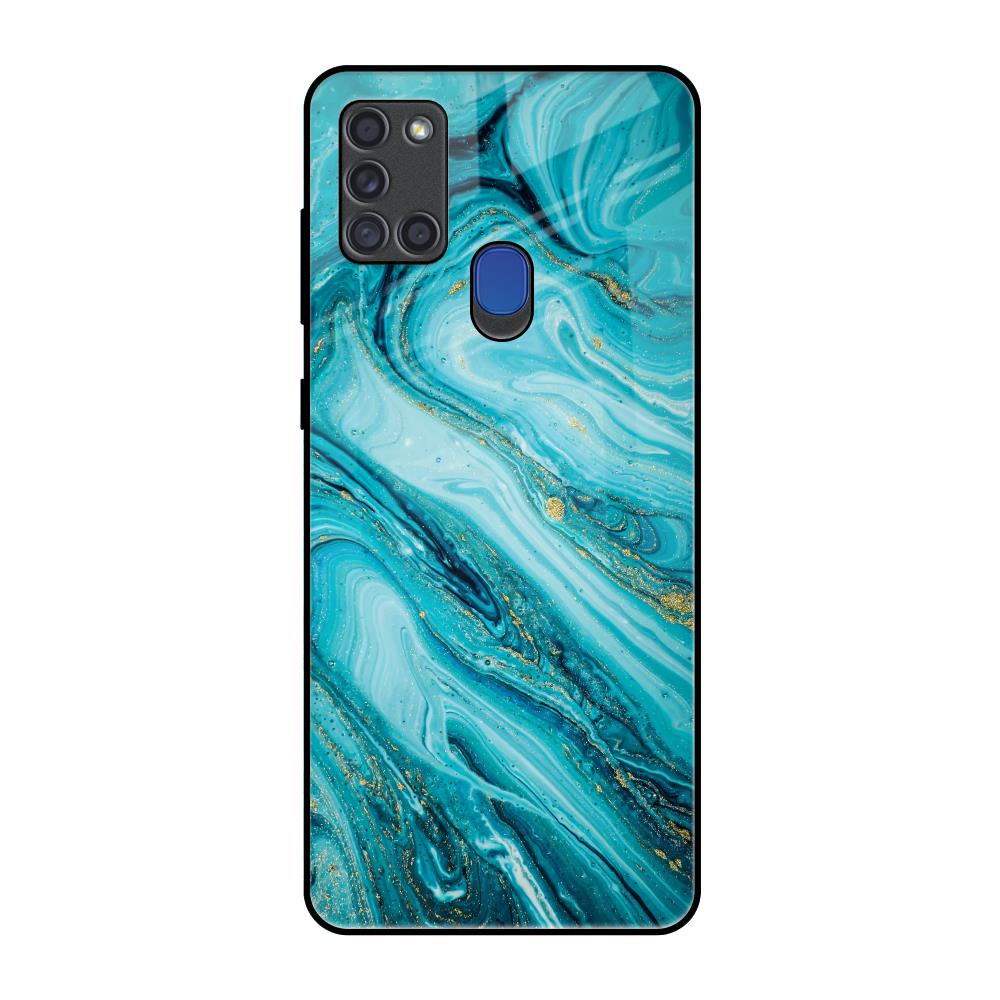 Ocean Marble Samsung A21s Glass Back Cover Online