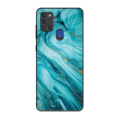 Ocean Marble Samsung A21s Glass Back Cover Online