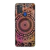 Floral Mandala Samsung A21s Glass Back Cover Online