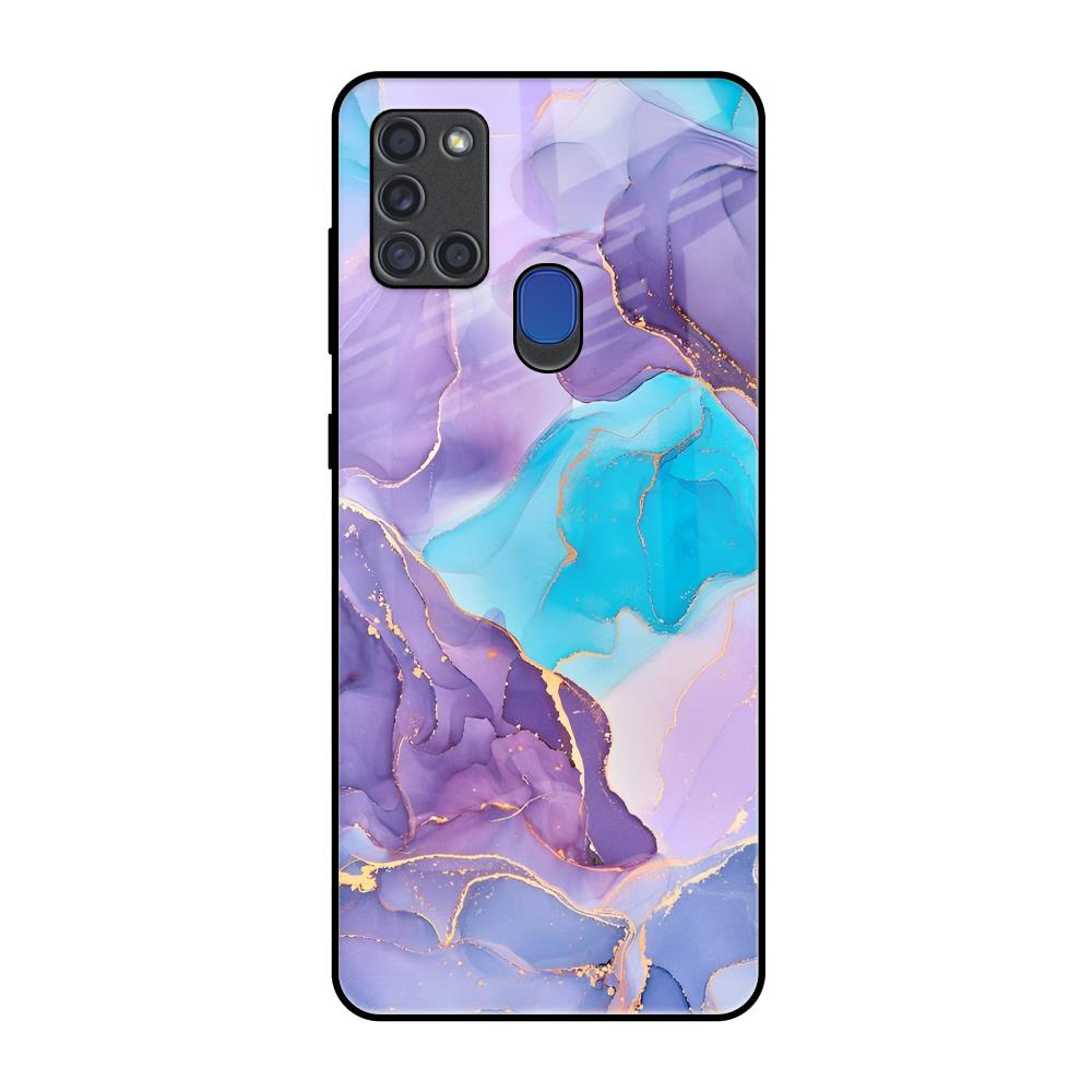 Alcohol ink Marble Samsung A21s Glass Back Cover Online
