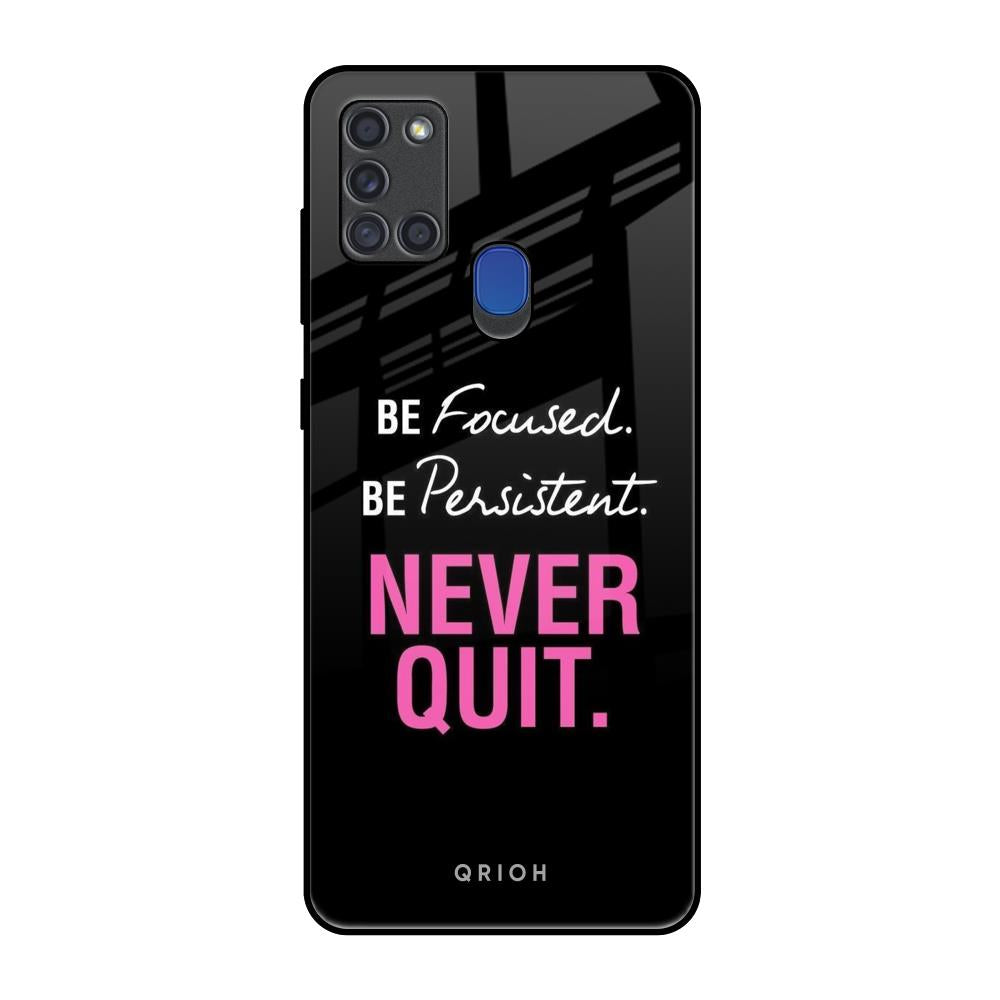 Be Focused Samsung A21s Glass Back Cover Online