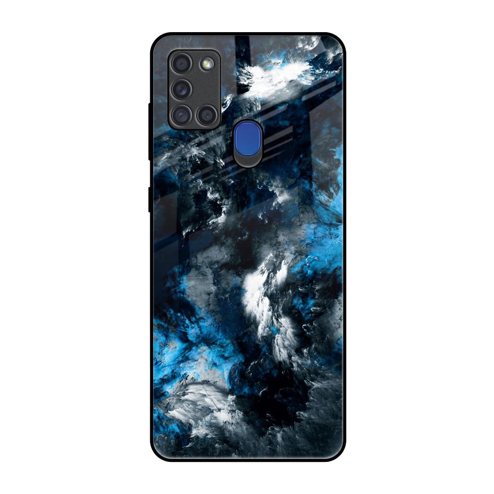 Cloudy Dust Samsung A21s Glass Back Cover Online