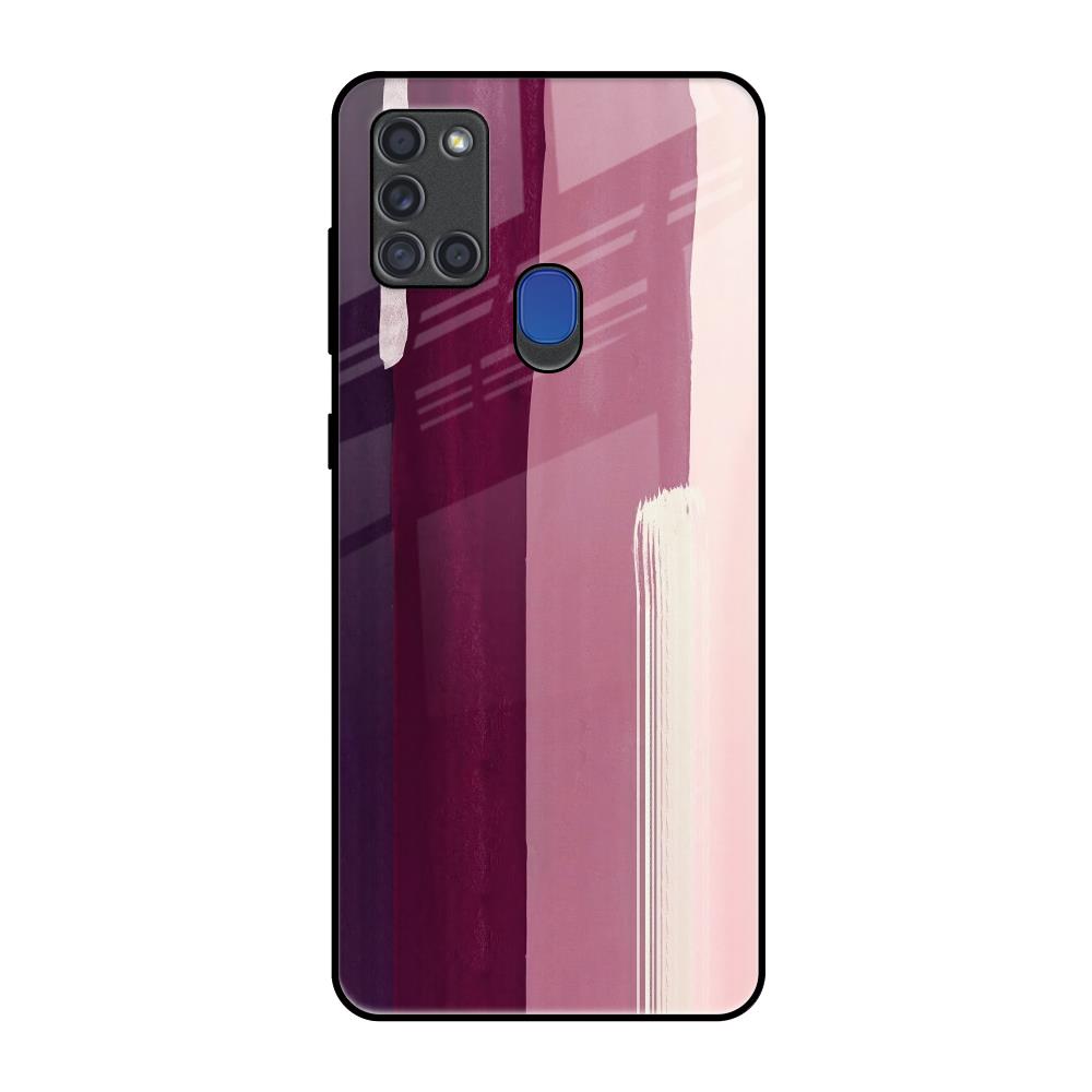 Brush Stroke Art Samsung A21s Glass Back Cover Online
