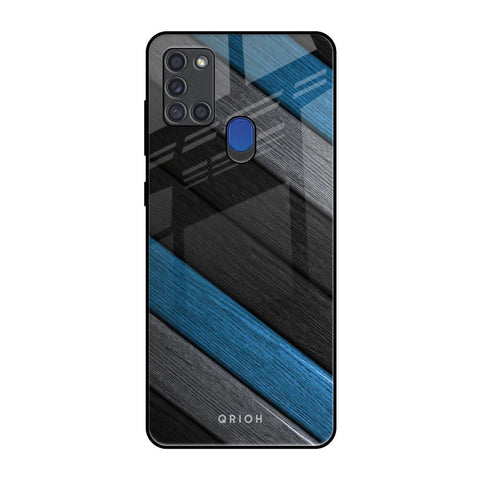Multicolor Wooden Effect Samsung A21s Glass Back Cover Online