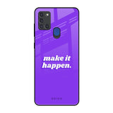 Make it Happen Samsung A21s Glass Back Cover Online