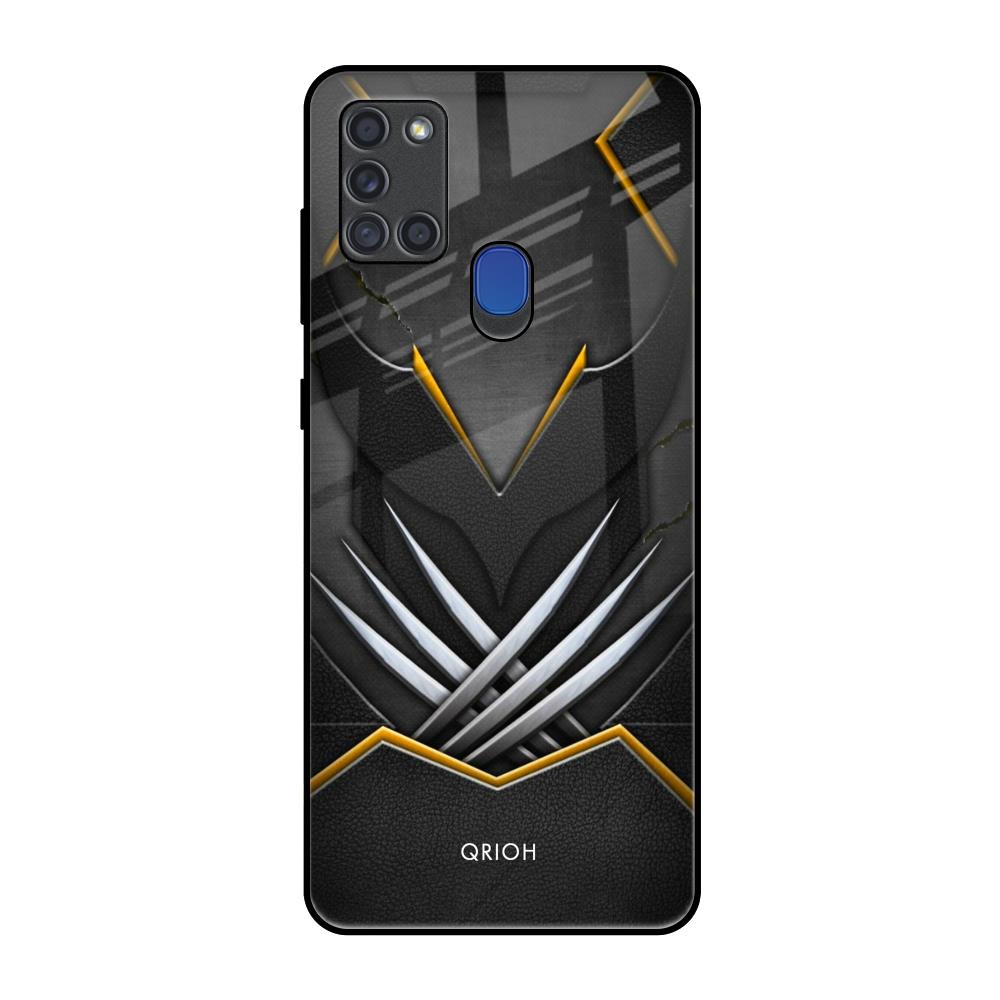 Black Warrior Samsung A21s Glass Back Cover Online