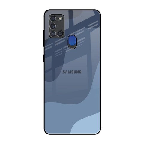 Navy Blue Ombre Samsung A21s Glass Back Cover Online
