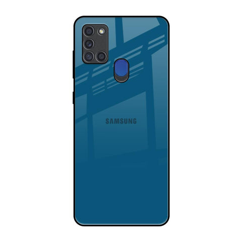 Cobalt Blue Samsung A21s Glass Back Cover Online
