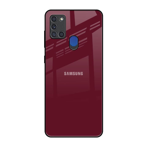 Classic Burgundy Samsung A21s Glass Back Cover Online
