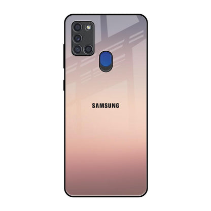 Golden Mauve Samsung A21s Glass Back Cover Online