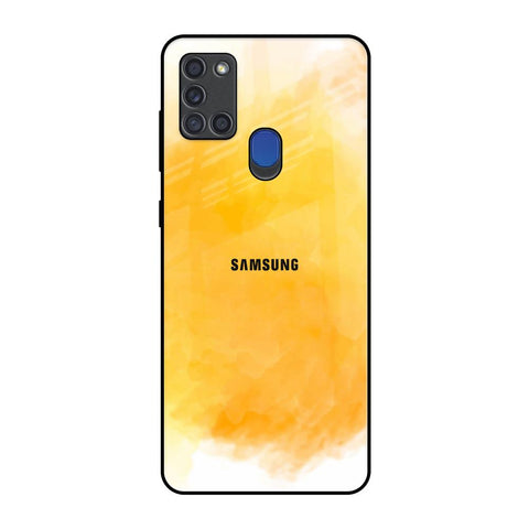 Rustic Orange Samsung A21s Glass Back Cover Online