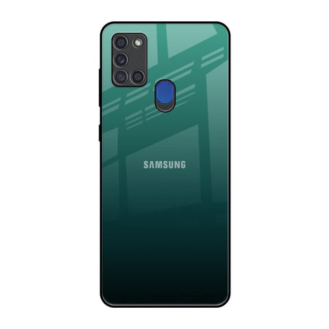 Palm Green Samsung A21s Glass Back Cover Online