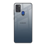 Smokey Grey Color Samsung A21s Glass Back Cover Online