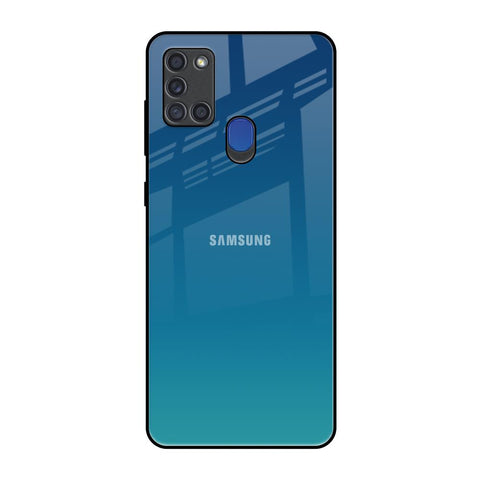 Celestial Blue Samsung A21s Glass Back Cover Online