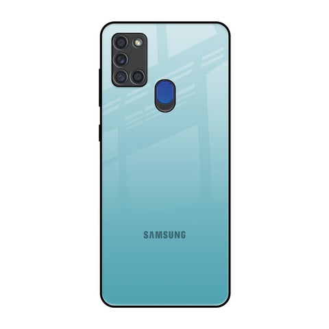 Arctic Blue Samsung A21s Glass Back Cover Online