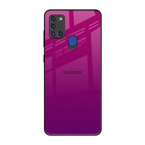 Magenta Gradient Samsung A21s Glass Back Cover Online