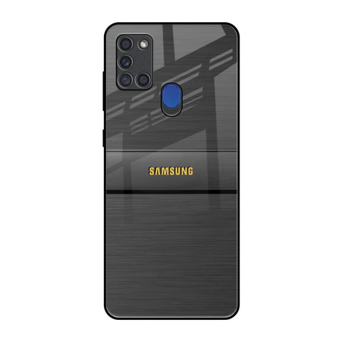 Grey Metallic Glass Samsung A21s Glass Back Cover Online