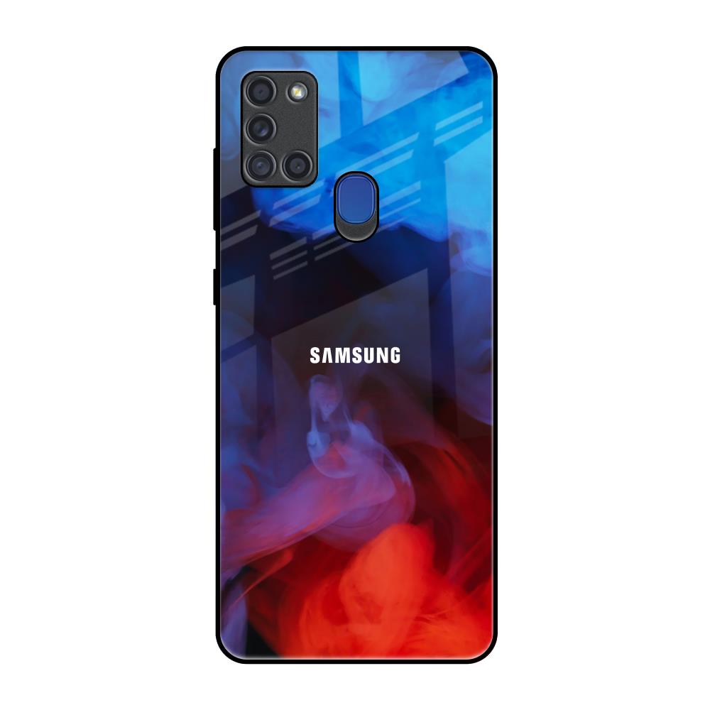 Dim Smoke Samsung A21s Glass Back Cover Online