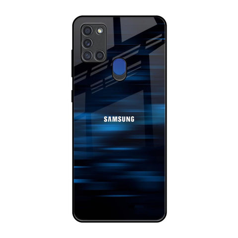 Blue Rough Abstract Samsung A21s Glass Back Cover Online
