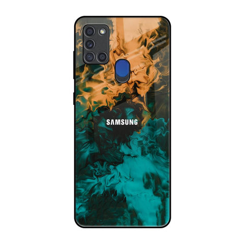 Watercolor Wave Samsung A21s Glass Back Cover Online
