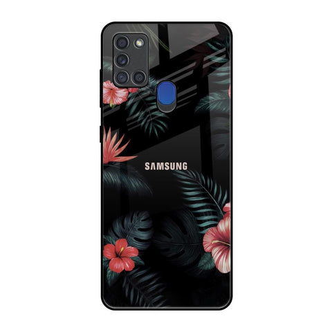 Tropical Art Flower Samsung A21s Glass Back Cover Online