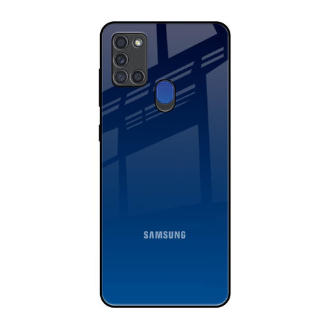 Very Blue Samsung A21s Glass Back Cover Online