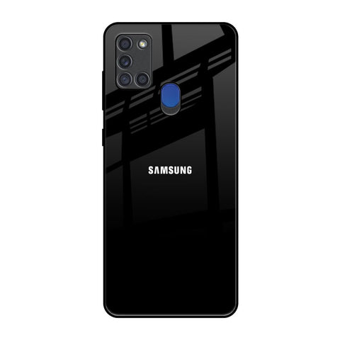 Jet Black Samsung A21s Glass Back Cover Online