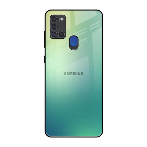 Dusty Green Samsung A21s Glass Back Cover Online