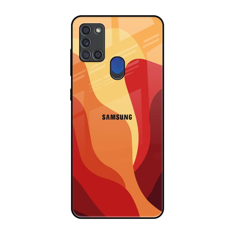 Magma Color Pattern Samsung A21s Glass Back Cover Online
