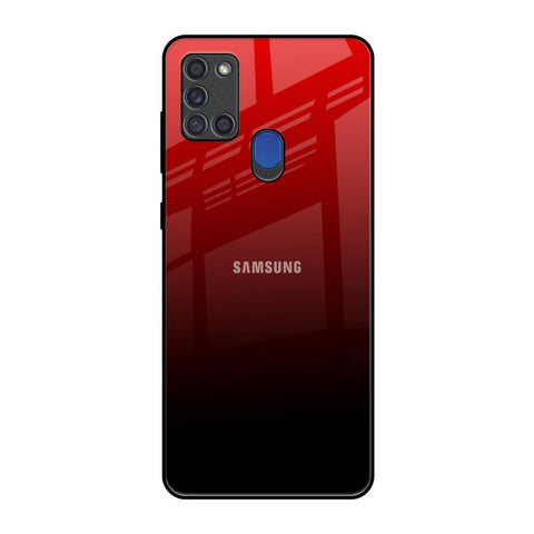 Maroon Faded Samsung A21s Glass Back Cover Online