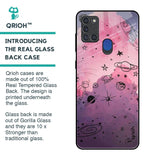 Space Doodles Glass Case for Samsung A21s