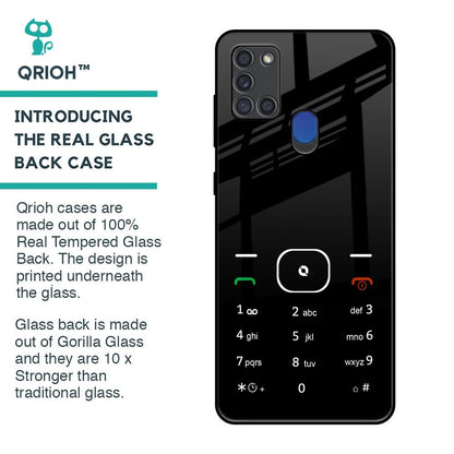 Classic Keypad Pattern Glass Case for Samsung A21s