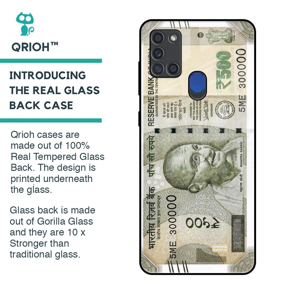 Cash Mantra Glass Case for Samsung A21s