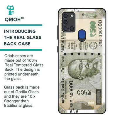Cash Mantra Glass Case for Samsung A21s