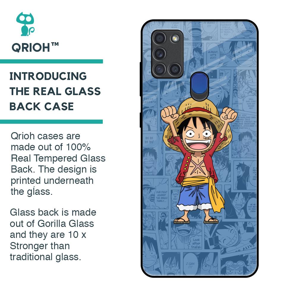 Chubby Anime Glass Case for Samsung A21s