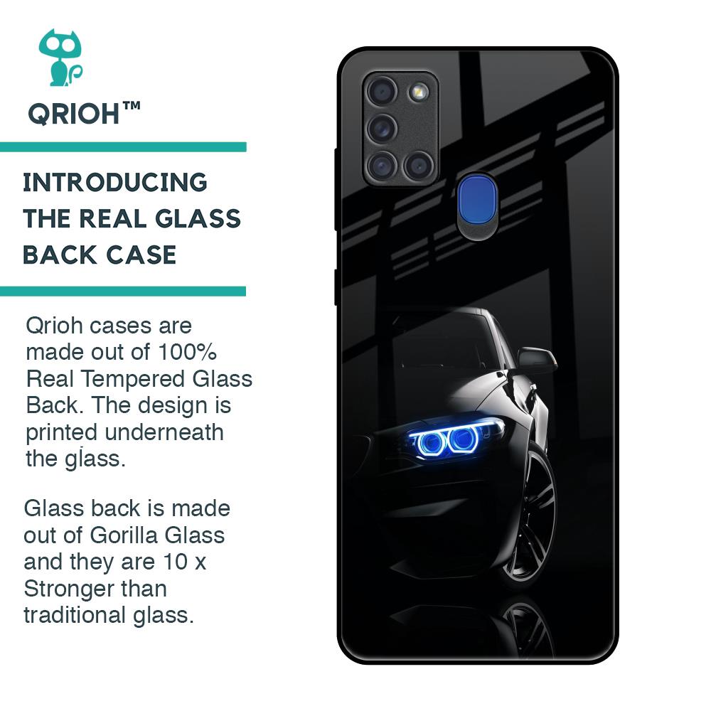 Car In Dark Glass Case for Samsung A21s