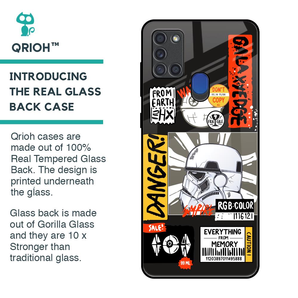 Galaxy Edge Glass Case for Samsung A21s