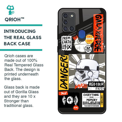 Galaxy Edge Glass Case for Samsung A21s