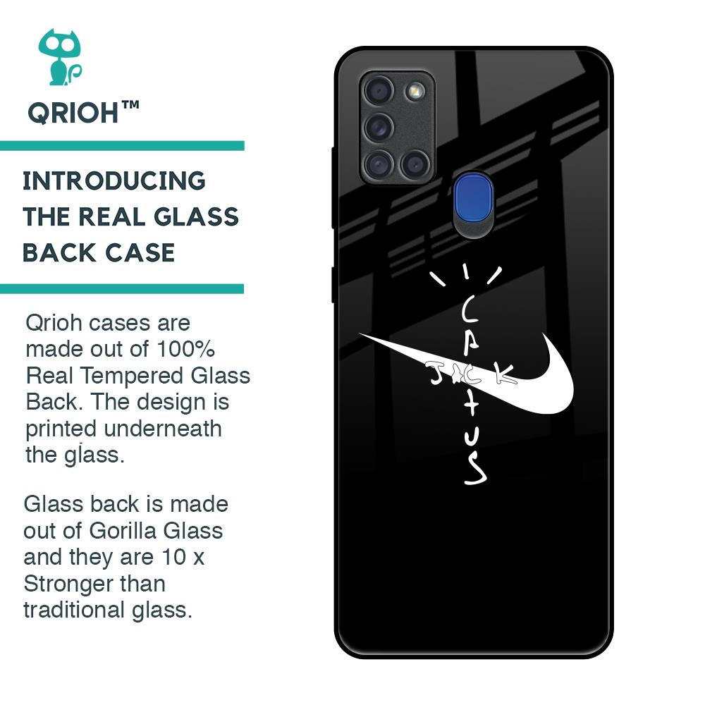 Jack Cactus Glass Case for Samsung A21s