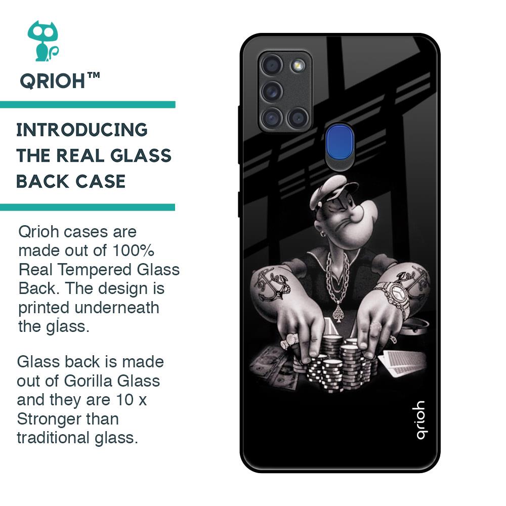 Gambling Problem Glass Case For Samsung A21s