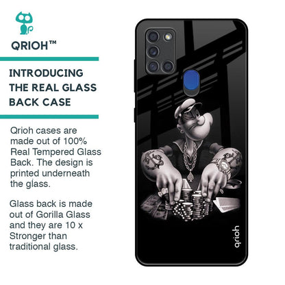 Gambling Problem Glass Case For Samsung A21s